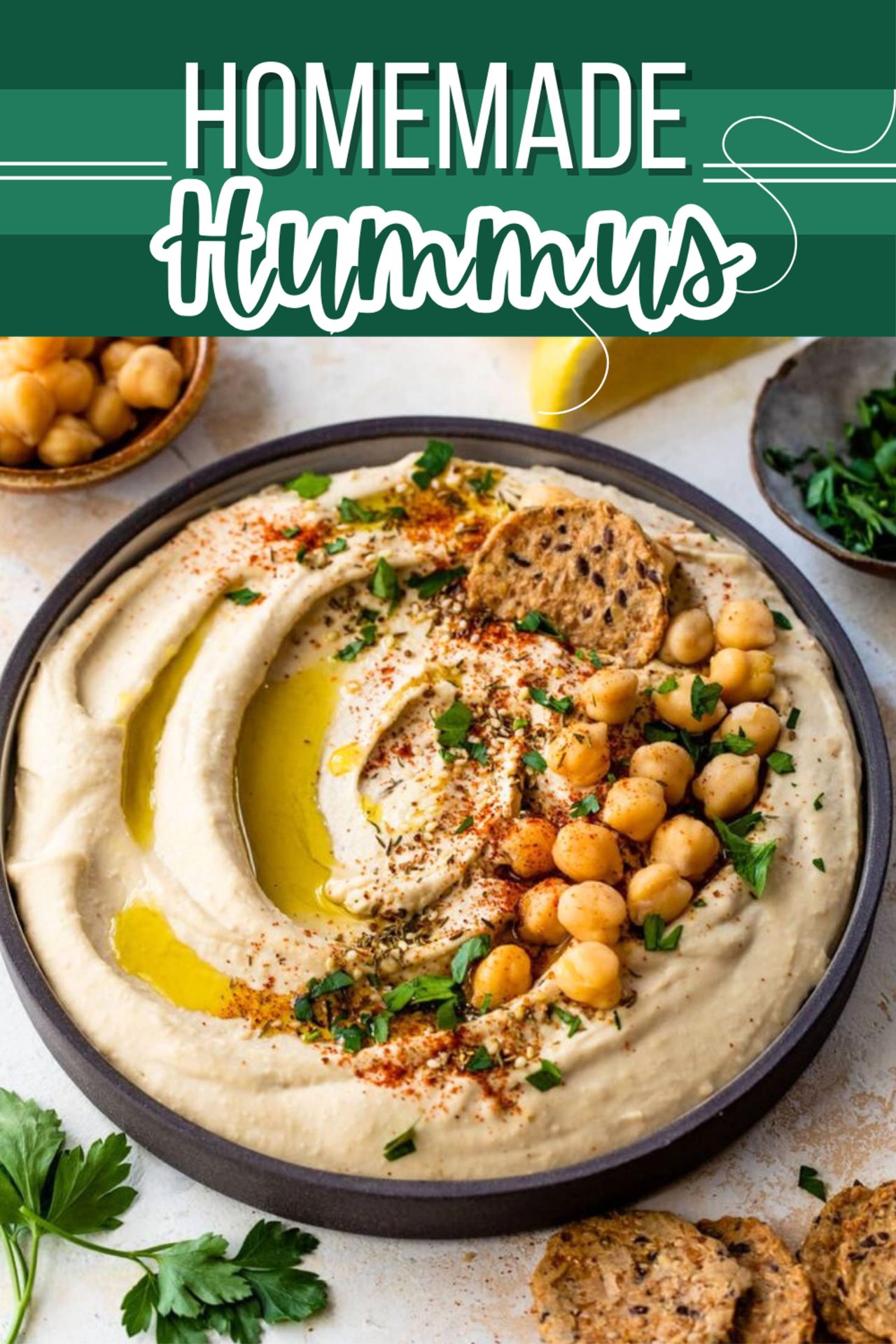 Homemade Hummus - BiteSizedTreats
